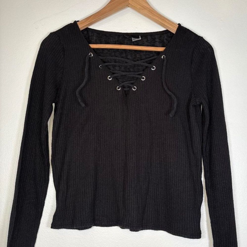 H&M Women's Black Laced Shirt